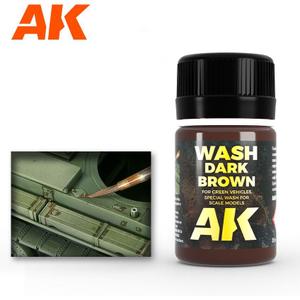 ak045-pot-d-enamel-effects-ak-interactive-wash-dark-brown-for-green-vehicles-marron-35-ml