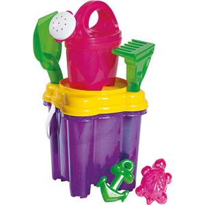 a2100332-jeux-de-plage-androni-giocattoli-seau-garni-chateau-paillete-violet-rose-vert-33x15x15-cm