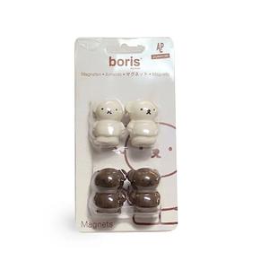 apmnb1125-aimant-decoratif-boris-l-ours-ap-junior-x4-marron-blanc-tu