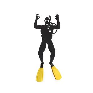 27837-marque-page-plastique-balvi-scuba-noir-jaune-2-5x5-2x12-5-cm
