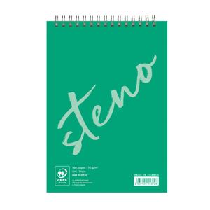 15372c-bloc-notes-reliure-integrale-en-tete-a5-90-feuilles-uni-calligraphe-steno-vert-clair-14-8x21-cm