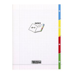 18229c-cahier-4-index-pique-140-pages-grands-carreaux-calligraphe-8000-polypro-white-24x32-cm