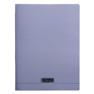 18477c-cahier-pique-48-pages-petits-carreaux-calligraphe-8000-polypro-violet-24x32-cm