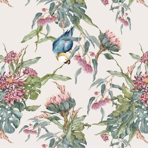 deko-tap-006-papier-peint-bebe-dekornik-tropical-parrots-pink-280x50-cm