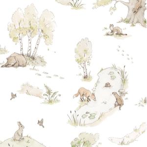 deko-tap-072-papier-peint-bebe-dekornik-fairytale-forest-green-280x100-cm