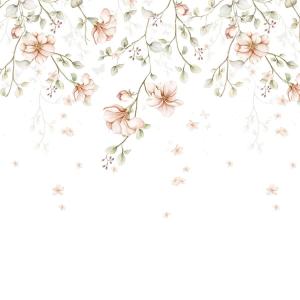 deko-tap-106-papier-peint-bebe-dekornik-paradise-garden-pastel-twigs-pink-salmon-mint-green