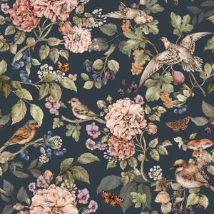 deko-tap-198-papier-peint-bebe-dekornik-secret-garden-dark-pink-salmon-blue-navy-blue-280x100-cm
