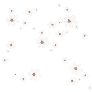 deko-tap-219-papier-peint-simple-echantillon-bebe-dekornik-graphic-flowers-on-white-background-grey-280x50-cm