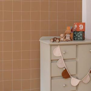 deko-tap-235-papier-peint-simple-echantillon-bebe-dekornik-irregular-check-pattern-cinnamon-beige-brown-280x50-cm