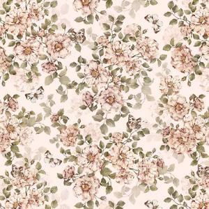 deko-tap-343-papier-peint-bebe-dekornik-roses-with-butterflies-beige-brown-280x100-cm
