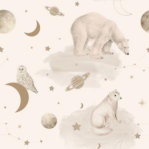deko-tap-349-papier-peint-bebe-dekornik-bears-universe-grey-gold-280x100-cm