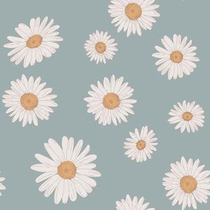 deko-tap-386-papier-peint-bebe-dekornik-tuscan-daisies-blue-280x100-cm