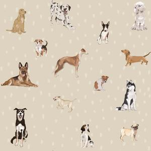 deko-tap-402-papier-peint-bebe-dekornik-dogs-are-the-best-with-dots-beige-280x100-cm