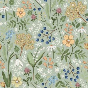deko-tap-404-papier-peint-bebe-dekornik-field-of-flowers-green-280x100-cm