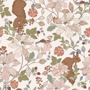 deko-tap-406-papier-peint-bebe-dekornik-squirrels-in-the-woods-multicolore-280x100-cm