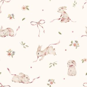 deko-tap-418-papier-peint-bebe-dekornik-rabbits-on-rose-blanc-280x50-cm