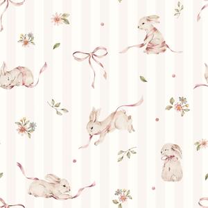 deko-tap-419-papier-peint-bebe-dekornik-rabbits-on-stripes-blue-navy-blue-280x50-cm