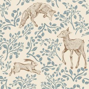 deko-tap-425-papier-peint-bebe-dekornik-forest-animals-and-fairytale-beige-280x50-cm