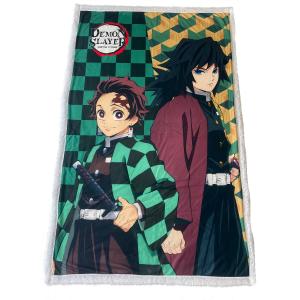 672hom001-plaid-sherpa-enfant-homadict-demon-slayer-tanjiro-tomioka-vert-jaune-noir-100x3x150-cm