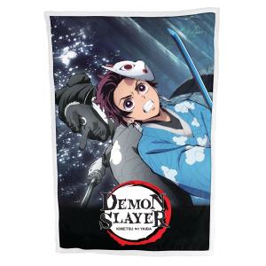 672hom007-plaid-sherpa-enfant-homadict-demon-slayer-tanjiro-blue-costum-bleu-noir-100x3x150-cm