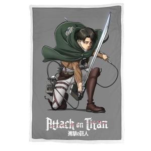 672hom065-plaid-sherpa-enfant-homadict-livai-attack-on-titan-gris-vert-100x3x150-cm