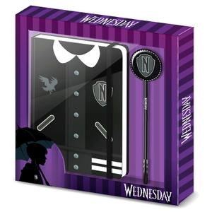 8445118061413-ensemble-agenda-et-stylos-karactermania-wednesday-wednesday-varsity-noir-23-2x22-4x2-2-cm
