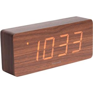ka5654dw-reveil-placage-de-bois-karlsson-tube-led-marron-21cmx9cmx4-5-cm