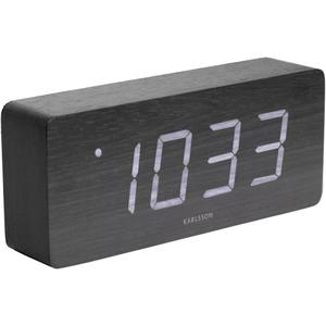 ka5654bk-reveil-placage-de-bois-karlsson-tube-led-noir-21cmx9cmx4-5-cm