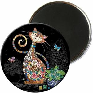 magr03c09-magnet-rond-chat-papillons-kiub-bug-art-jewels-noir-multicolore-tu