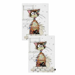 titor21u01-torchon-en-etui-ceadeau-chat-ziggy-kiub-kook-x2-blanc-orange-50x70x0-1-cm