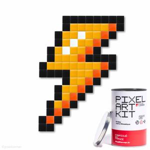 kb2105-kit-de-decoration-pixel-corner-lightning-bolt-pixel-art-jaune-noir-13x18-cm