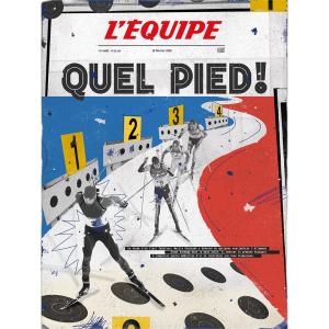 kb2123plakequigfourc-cadre-photo-plakat-l-equipe-fourcade-bleu-rouge-blanc-50x70-cm
