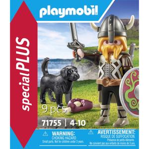 a2501390-figurine-viking-bouclier-arme-plus-chien-playmobil-noir-9-3x12x3-8-cm