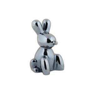 pt4228bk-statuette-present-time-balloon-bunny-black-plated-9x15-cm