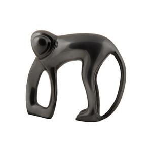 pt4231gm-statuette-present-time-monkey-gun-metal-plated-5x15-cm