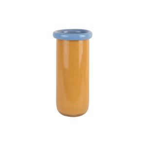 pt4334ye-vase-present-time-plegado-mango-yellow-soft-blue-14x30-5x14x14-cm