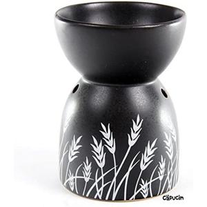ob110-bruleur-a-huile-ceramique-noir-motif-ble-puckator-noir-12x8-cm