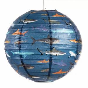29540-abat-jour-en-papier-rex-london-sharks-bleu-36-cm