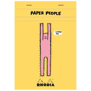 16690c-bloc-notes-agrafe-en-tete-90e-anniversaire-80-feuillets-petits-carreaux-rhodia-n-16-x-jean-jullien-5-5-80-f-80-g-m2-tattoo-me-14-8x21-cm
