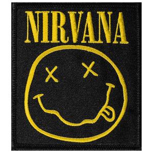 p1378-patch-textile-thermocollant-rock-a-gogo-nirvana-happy-face-noir-jaune-8-5x9-7-cm