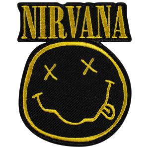 p1402-patch-textile-thermocollant-rock-a-gogo-nirvana-cut-face-noir-jaune-7x9-cm
