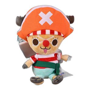 saka10532-peluche-sakami-one-piece-chopper-x-buggy-beige-orange-bleu-rouge-25-cm