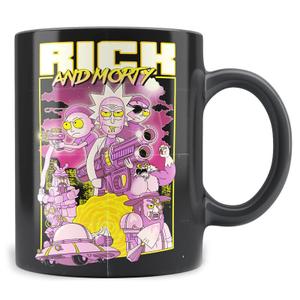 8435450245640-mug-sd-toys-rick-and-morty-retro-poster-noir-330-ml