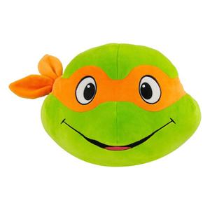 tomy12469-peluche-tortues-ninja-tomy-mocchi-mocchi-mega-michelangelo-head-vert-orange-27-cm