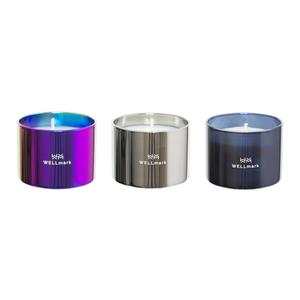 8720938454257-petites-bougies-a-bruler-metallique-wellmark-x3-purple-silver-en-dk-grey-6x4-5-cm