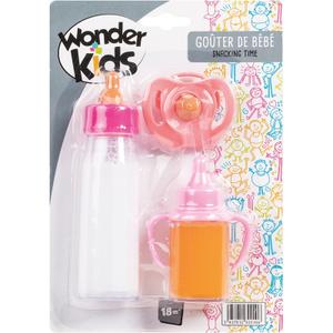 a2300010-jeux-d-imagiantion-set-gouter-de-bebe-wonderkids-rose-transparent-orange-marron-20x4x14-cm